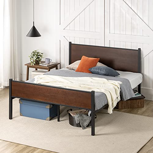 ZINUS Tucker Bamboo and Metal Platform Bed Frame / Bed Frame Made with Sustainable Bamboo / Steel Slat Mattress Support with No Box Spring Needed / Easy Assembly, Queen