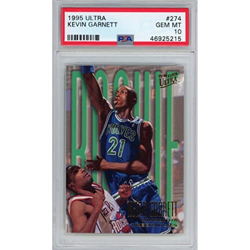 Graded 1995-96 Fleer Ultra Kevin Garnett #274 Rookie RC Basketball Card PSA 10 Gem Mint