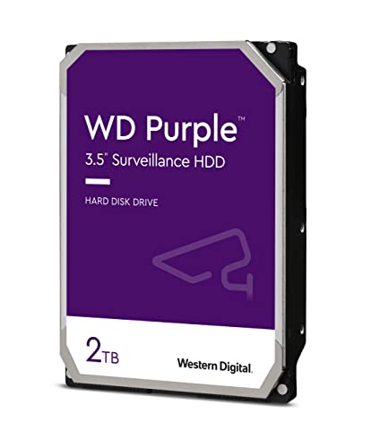 Western Digital 2TB WD Purple Surveillance Internal Hard Drive HDD – SATA 6 Gb/s, 256 MB Cache, 3.5″ – WD22PURZ