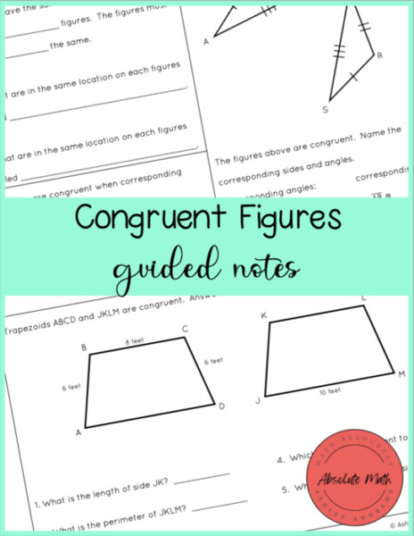 Congruent Figures Guided Notes