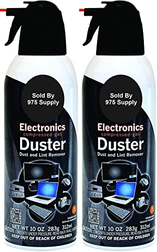 Compressed Air Duster, 10 oz Cans, Dust Off, Canned Air, Disposable Cleaning Duster, 10 oz – 2 Cans