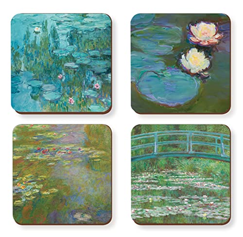 Nelson Line Studio Monet Waterlilies Coaster Set – Box Set of 4 Coasters Blue NYCOA01 | The Storepaperoomates Retail Market - Fast Affordable Shopping