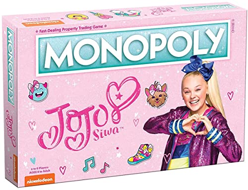 Monopoly JoJo Siwa Edition | Featuring JoJo’s Signature Bows & More | Officially Licensed & Collectible JoJo Siwa Game | Great Family Game for All Ages