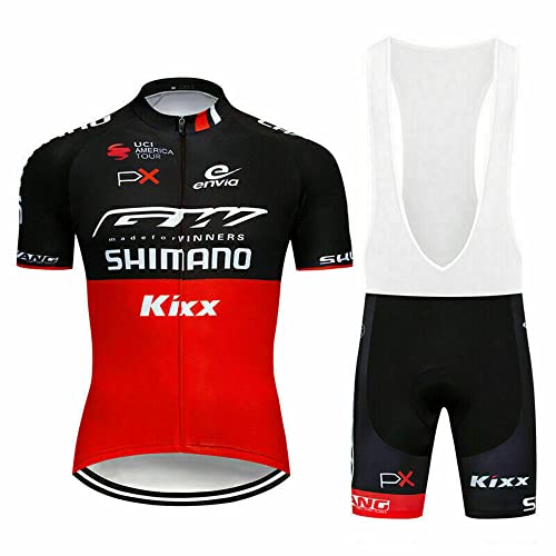 WDZZMSMSY Men’s Cycling Sports Professional Team Cycling Shirt Short Sleeve Cycling Clothing Sets with 4D Padded Bib Shorts (12, XL), X-Large
