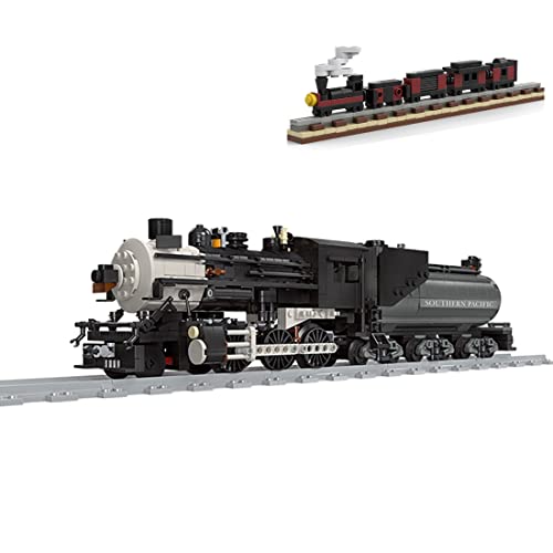 HMANE 1136+Pcs CN5700 Retro Steam Locomotive Train Building Blocks with Train Track and Mini Red Vintage Steam Train, Compatible with Lego City Train (15SDXHMRW11PFL48W1N0IIKC)