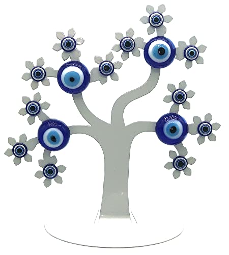 Betterdecor Turkish Nazar Blue Evil Eye Tree Protection Gift Home Office Decor for All Occasion (Design -1)