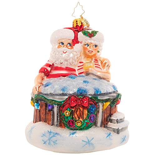 Christopher Radko Hand-Crafted European Glass Christmas Decorative Ornament, Holiday Hot Tub