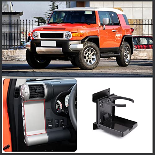 for Toyota FJ Cruiser 2007 2021 Car Central Control Air Conditioning Air Outlet Water Cup Bracket ABS+ Aluminum Alloy Retrofit Accessories