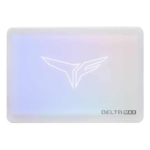 TEAMGROUP T-Force Delta MAX Lite(Dramless) White ARGB 1TB with 3D NAND TLC 2.5 Inch SATA III Internal SSD (R/W Speed up to 550/500 MB/s) T253TM001T0C425