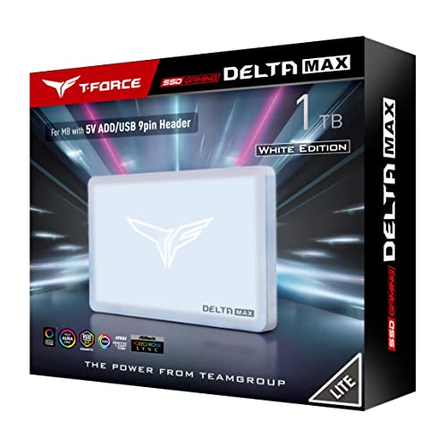 TEAMGROUP T-Force Delta MAX Lite(Dramless) White ARGB 1TB with 3D NAND TLC 2.5 Inch SATA III Internal SSD (R/W Speed up to 550/500 MB/s) T253TM001T0C425 | The Storepaperoomates Retail Market - Fast Affordable Shopping