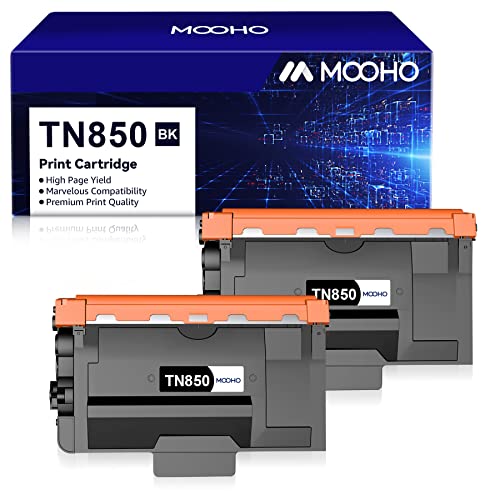 MOOHO Compatible TN850 Toner Cartridge Replacement for Brother TN850 TN 850 TN-850 TN820 TN 820 TN-820 for MFC-L5900DW HL-L6200DW MFC-L5850DW MFC-L5800DW MFC-L6700DW HL-L5100DN Printer (Black 2-Pack)