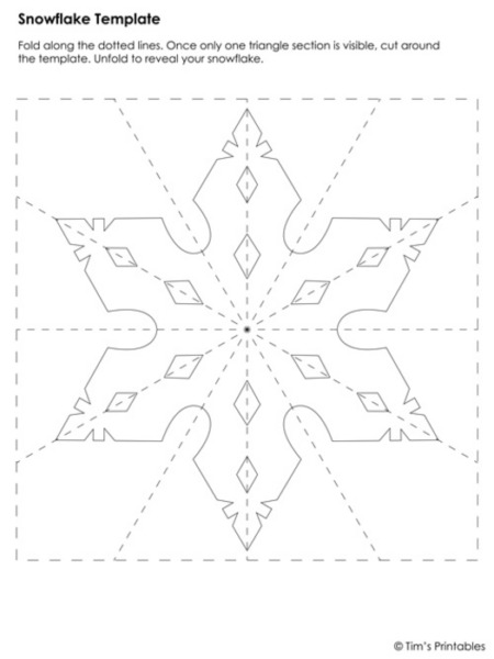 Snowflake Templates & Blank Snowflake Template – 9 Printables Total