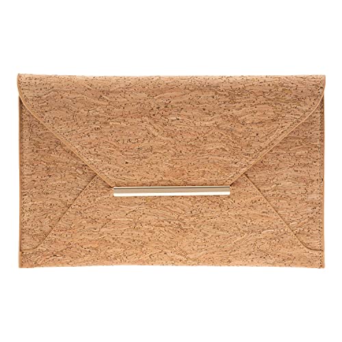 JNB Cork Flat Envelope Clutch,Solid1