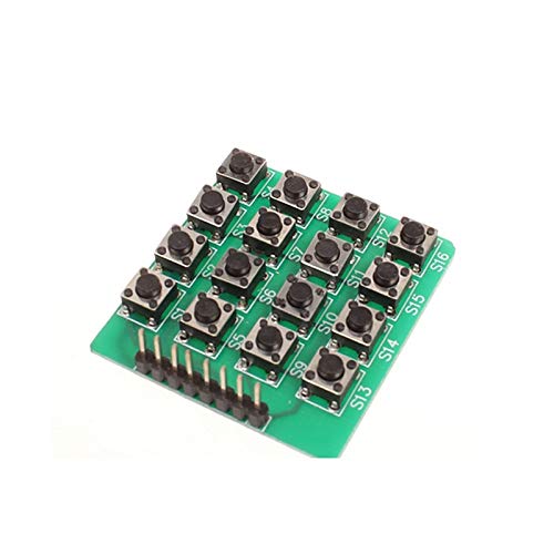 HXY2020 Power Supply Module 8pin 4×4 4 * 4 Matrix 16 Keys Button Keypad Keyboard Breadboard Module MCU DIY Kit Voltage Conversion Module