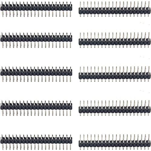 10pcs Break-Away 0.1″ 2×20 Pin 40Pin Strip Dual Male Headers for Raspberry Pi Zero GPIO (Long 11mm / 0.43″)