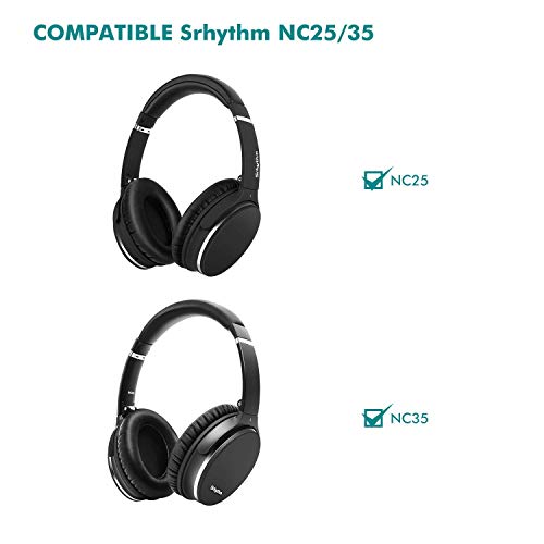 Srhythm NC35 Noise Cancelling Headphones Real Over Ear Wireless Lightweight Durable Foldable Bluetooth Headset Bundles with Protein Leather Earpads Replacement Memory Foam Cushions | The Storepaperoomates Retail Market - Fast Affordable Shopping