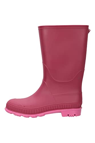 Mountain Warehouse Plain Kids Rain Boots – Durable Shoes for School Berry Kids Shoe Size 12 US