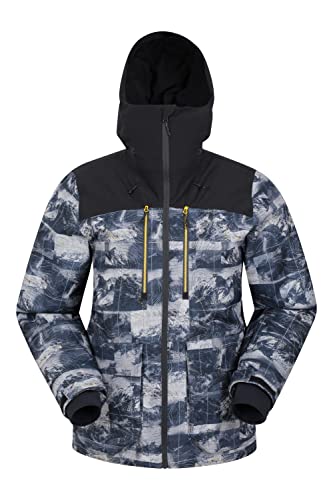 Mountain Warehouse Drayton Mens Waterproof Padded Ski Jacket – Breathable, Taped Seams, Warm & Cosy Navy 4X-Large