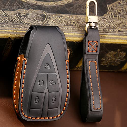 WEEAZYQ Car Keychain Cover Smart Leather Key case Key Cover,Fit for Changan CS35 Plus CS55 Plus CS75 Plus 2019, Black, 4 | The Storepaperoomates Retail Market - Fast Affordable Shopping