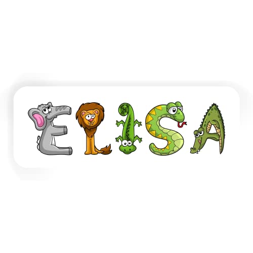 12 Stickers Elisa Animal Font (12pcs 2.50inch)