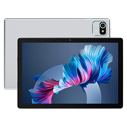 Tablet 10 Inch Android 10 Quad-Core 32GB 6000mAh Battery HD Touchscreen Tablets (Silver)