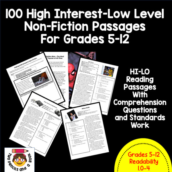 100 High Interest Low Level Reading Passages for Grades 5-12