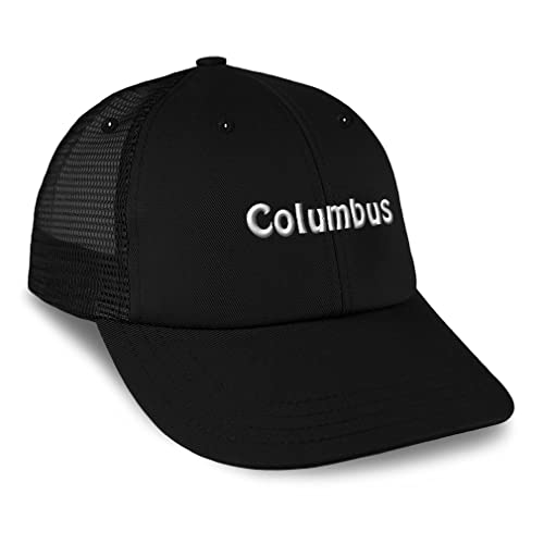 Trucker Hat Baseball Cap Columbus Love Cotton Dad Hats for Men & Women Black