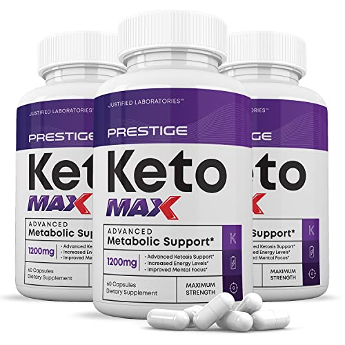 (3 Pack) Prestige Keto Max 1200MG Pills Includes Apple Cider Vinegar goBHB Strong Exogenous Ketones Advanced Ketogenic Supplement Ketosis Support for Men Women 180 Capsules