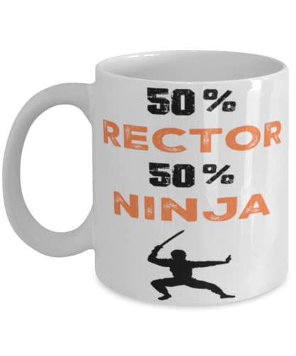 Rector Ninja Coffee Mug, Rector Ninja, Unique Cool Gifts For Professionals and co-workers