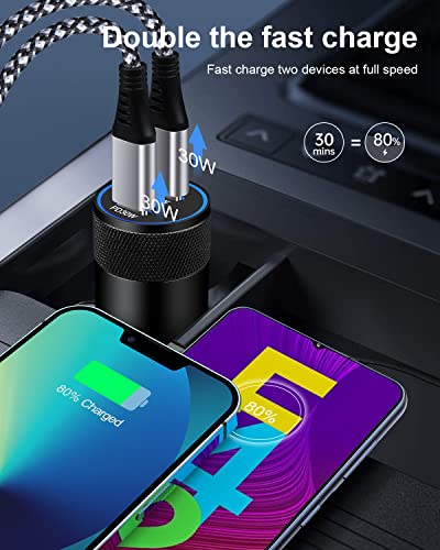 USB C Car Charger, 60W Cigarette Lighter Flush Adapter, Type C Fast Charging Car Plug Block for iPhone 13 Pro Max, Samsung Galaxy S21 Ultra, Pixel 6 Pro,3A XL, LG Stylo, AILKIN Automobile USB PD Port | The Storepaperoomates Retail Market - Fast Affordable Shopping