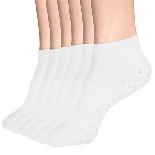 DIBAOLONG Non Slip Yoga Socks for Men and Women, Anti-Skid Gripper Socks Pilates Barre Bikram Fitness Socks with Grips (6.5-9)