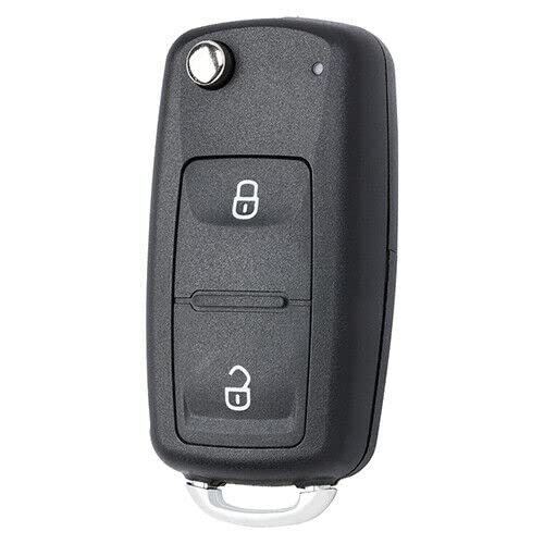 Keymall Flip Key Fob Keyless Entry Remote for VW volkswagen Transporter Amarok 2010 2011 2012 2013 2014 2015 2016 ID48 Chip 315/433Mhz 2Buttons P/N:7E0837202AD 5K0831202AD