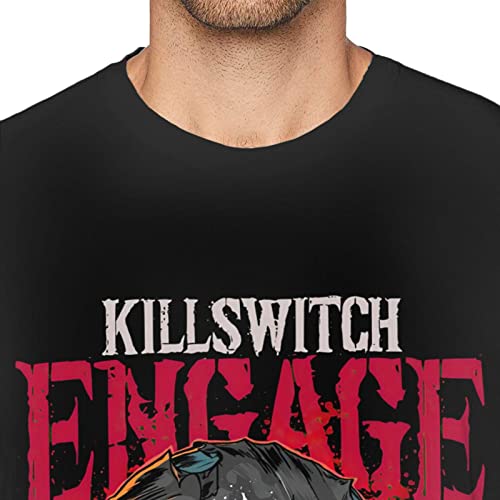 KUSHOP Killswitch Rock Band Engage Men’s T-Shirts Short Sleeve Full Season Tee Popular for Outdoor Sports Cycling Blouses XX-Large Black | The Storepaperoomates Retail Market - Fast Affordable Shopping