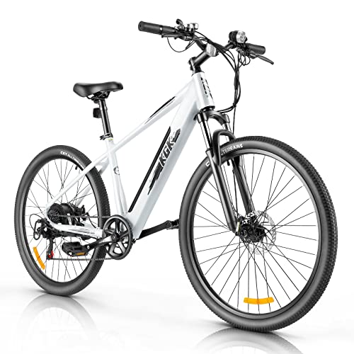 WONFUY 27.5″ Electric Bicycle, 350 W Electric Mountain Bike for Adult & Teens, 20 MPH Professional 7 Speed Commuting Bicycle with 36V/10.4Ah Removable Lithium-Ion Battery, Throttle & Pedal Assist