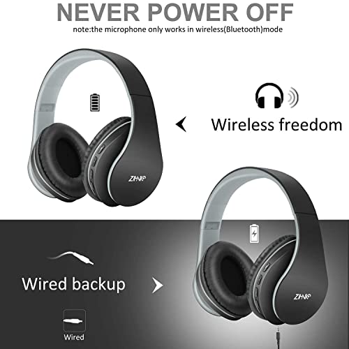 2 Items,1 Black Red Zihnic Over-Ear Wireless Headset Bundle with 1 Black Gray Zihnic Foldable Wireless Headset | The Storepaperoomates Retail Market - Fast Affordable Shopping