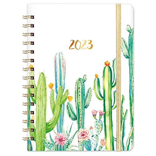 2023 Planner – 2023 Planner Weekly and Monthly from Jan 2023 – Dec 2023, 6.3″ x 8.4″, Hard Cover Planner/Calendar 2023 with Coated Tabs, Elastic Closure, Inner Pocket