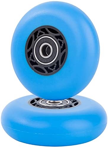 WHEELCOME 68mm Ripster Wheels 90a Mini Ripstick Wheels Replacement for Razor RipStik RipSter, RipStik RipSter DLX and Sole Skate Casterboard (Set of 2) (Blue)