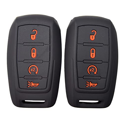 Zorratin Silicone Remote Key Fob Cover Protector for Ram 1500 2500 3500 2019 2020 2021 2022 4 buttons key