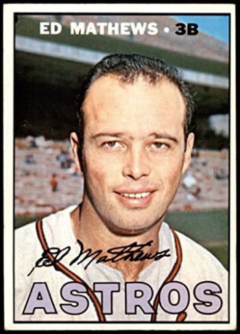 1967 Topps # 166 Eddie Mathews Houston Astros (Baseball Card) VG/EX Astros | The Storepaperoomates Retail Market - Fast Affordable Shopping