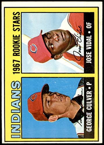 1967 Topps # 499 Indians Rookies George Culver/Jose Vidal Cleveland Indians (Baseball Card) VG/EX Indians