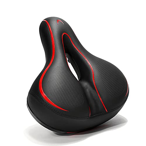 Bicycle Seat for Man Bike Saddle for Women Mountain Bike Seat Suitable for Men and Women Saddle Cycling Seat Saddle Seat, MBQ-181-1, Red, One Size