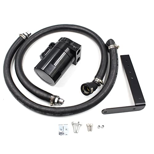 Oil Catch Can Passenger Side Oil Separator Tank Black Compatible with Ford F150 5.0L/2.7EB/3.5EB 2011-2021, Raptor 3.5L Ecoboost 2017-2021, Expedition 3.5L EcoBoost 2018-2021