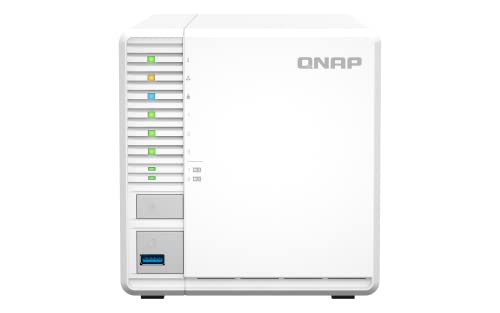 QNAP TS-364-4G-US 3 Bay High-Performance Desktop NAS with 2.5GbE and M.2 SSD caching for Running Virtual Machines and Qtier
