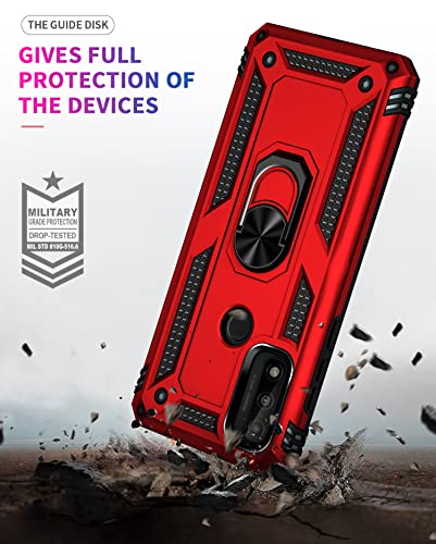 SunRemex Compatible for Moto G Pure Case with Tempered Glass Screen Protector .Moto G Pure Case Kickstand [ Military Grade ]. Drop Tested Protective Cover for Motorola Moto G Pure.(Red) | The Storepaperoomates Retail Market - Fast Affordable Shopping