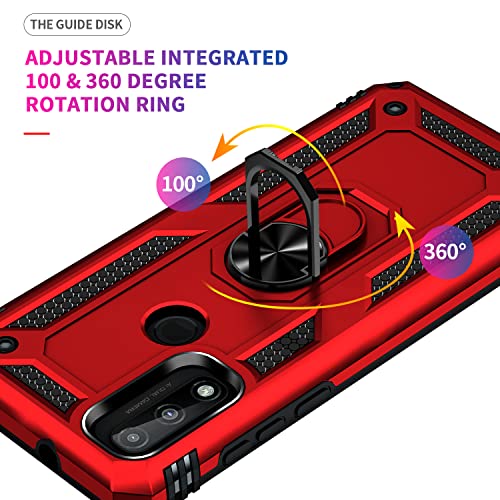 SunRemex Compatible for Moto G Pure Case with Tempered Glass Screen Protector .Moto G Pure Case Kickstand [ Military Grade ]. Drop Tested Protective Cover for Motorola Moto G Pure.(Red) | The Storepaperoomates Retail Market - Fast Affordable Shopping