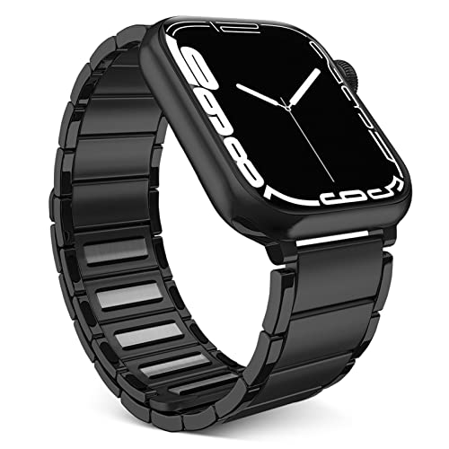 ORIbox Compatible with Apple Watch Bands 45mm 44mm 42mm,Metal Stainless Steel Band,High-Grade Adjustable Strap Magnetic Wristband for iWatch Series SE 8 7 6 5 4 3 2 1 for Women Men
