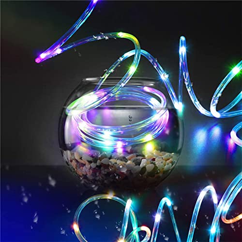 LED Rainbow Tube Lamp String, 32.8 Ft-100 Lights, Multicolour Remote Control Copper Tube Lamp, Outdoor Waterproof String Light with Battery Box, for Home Garden Bedroom Yard Party Decor | The Storepaperoomates Retail Market - Fast Affordable Shopping