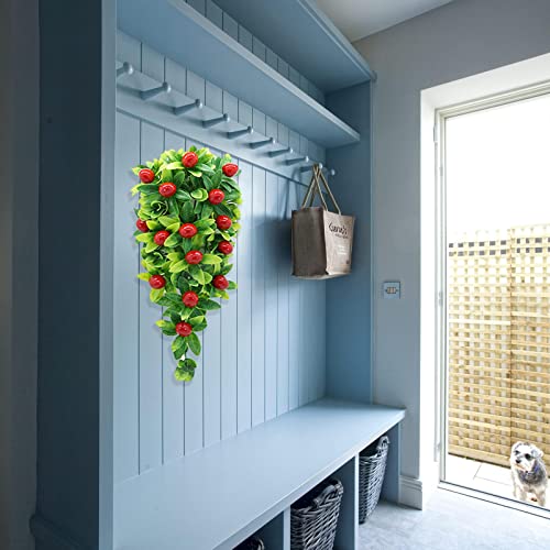 Okngr 1 Pcs Artificial Hanging Plant with Fruits, 15.74 Inch Plastic Fake Greenery Vine Hanging Garland Decorative Hanging Flowers for Home Kitchen Garden Office Wedding Wall Indoor Outdoor Decor | The Storepaperoomates Retail Market - Fast Affordable Shopping