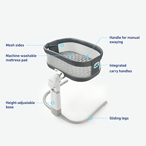 Graco® DreamMore™ Bedside Bassinet Deluxe with Calming Motion, Maison | The Storepaperoomates Retail Market - Fast Affordable Shopping