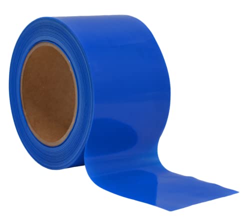 WOD BRC-BNP Blue Barricade Flagging Tape – 3-inch x 200 ft. Bright Color Non-Adhesive for High Visibility & Safety at Workspace, Construction, Trails, Hazardous Areas, and Party Decoration.